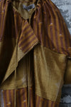 Mutedance 24 Spring/Summer Loose Drawstring V-Neck Top MD-MD24SS88-JIUJIN Old Gold PM125